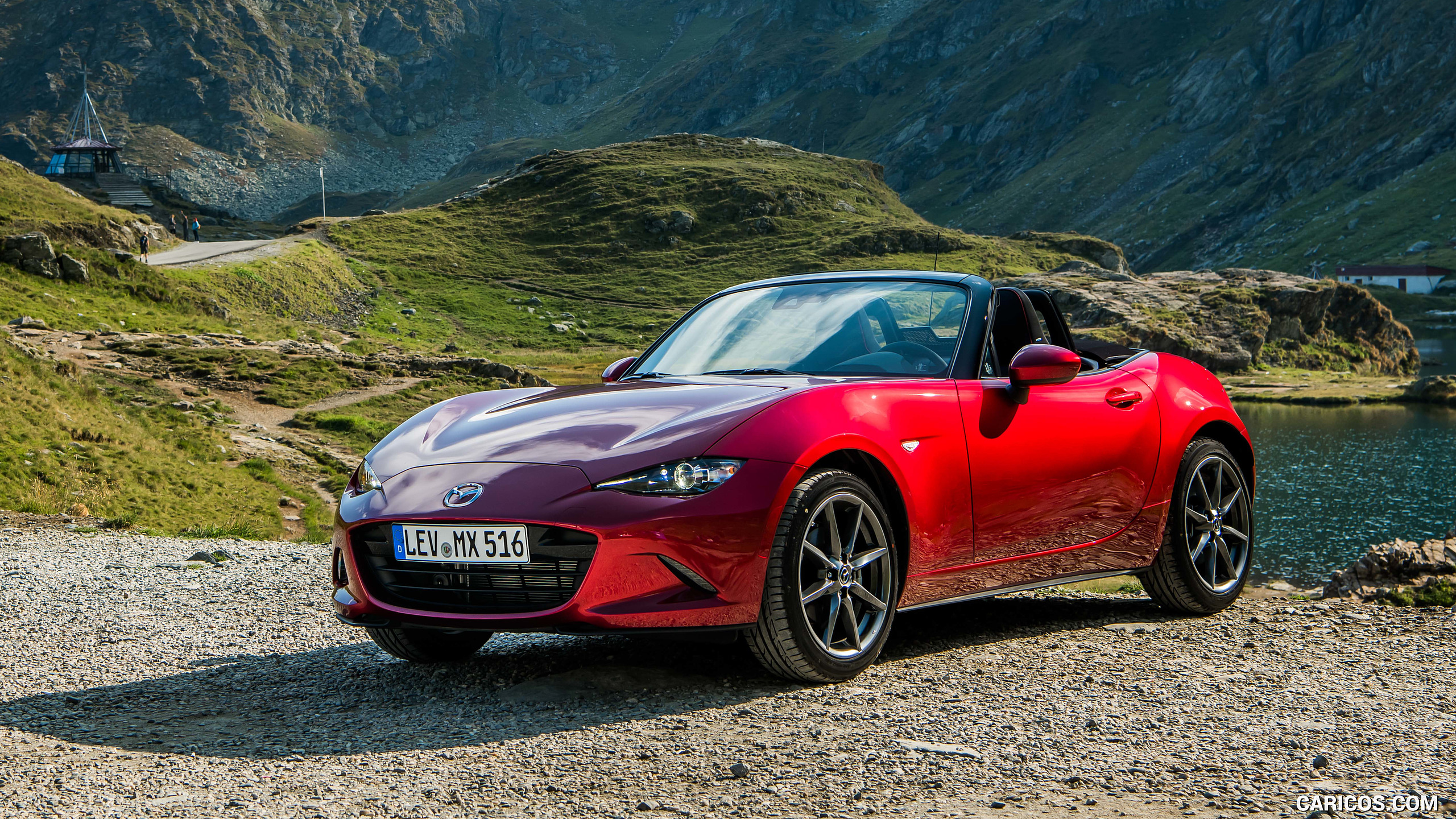 2019 Mazda MX-5 Roadster (Color: Soul Red Crystal) - Front Three-Quarter, #21 of 101