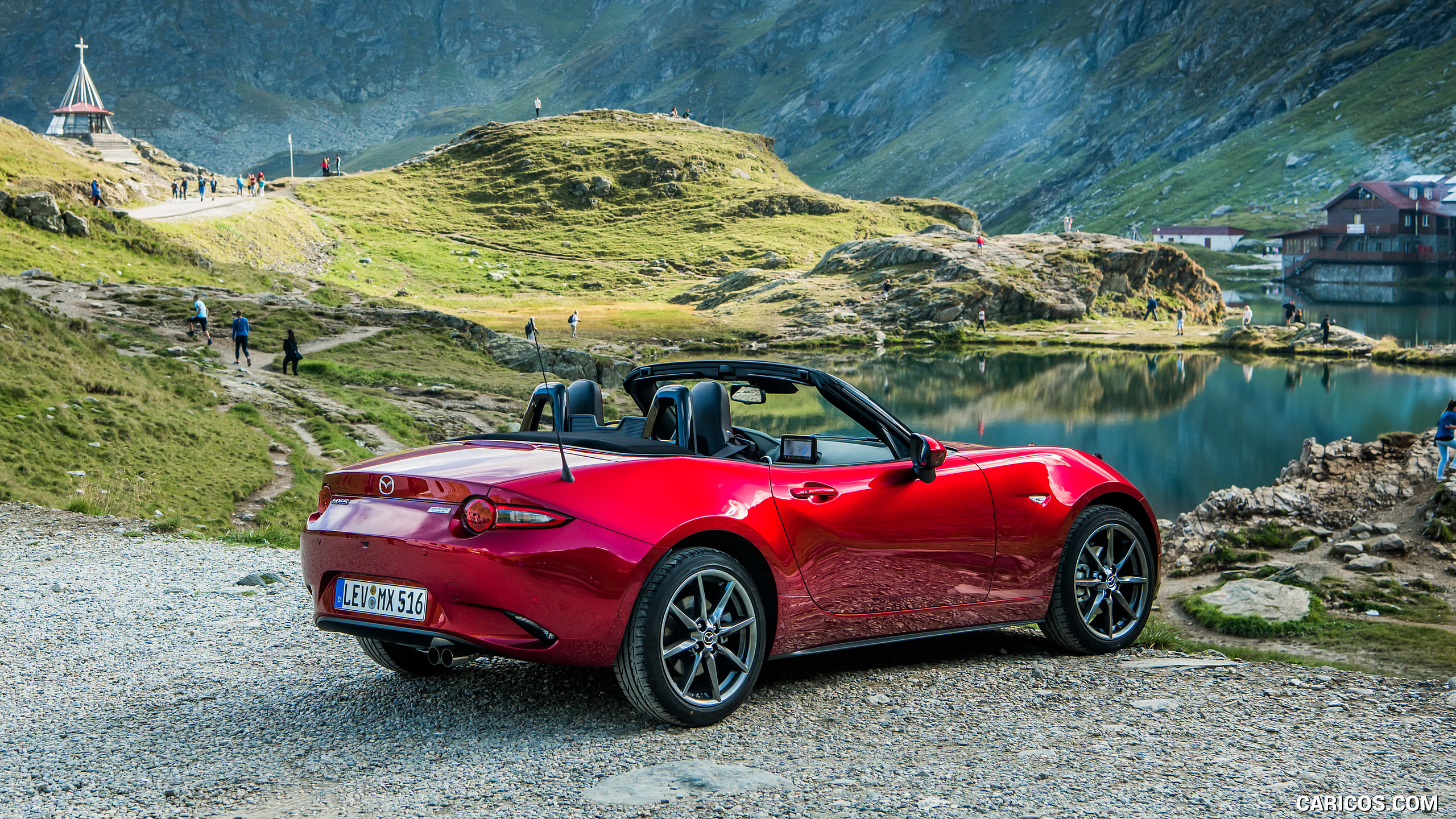 2019 Mazda MX-5 Roadster (Color: Soul Red Crystal) - Rear Three-Quarter, #22 of 101
