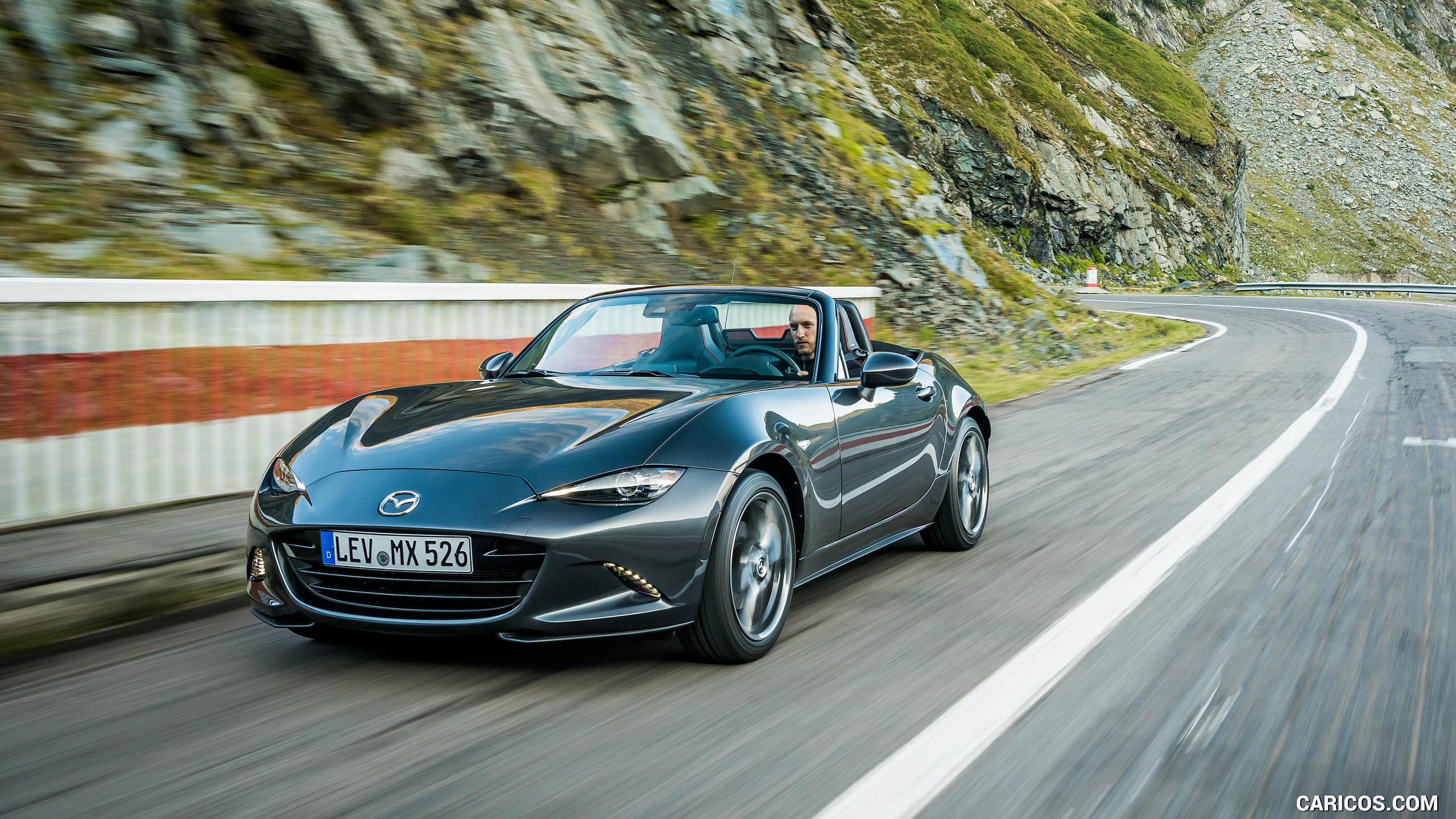 2019 Mazda MX-5 Roadster (Color: Machine Grey) - Front Three-Quarter ...