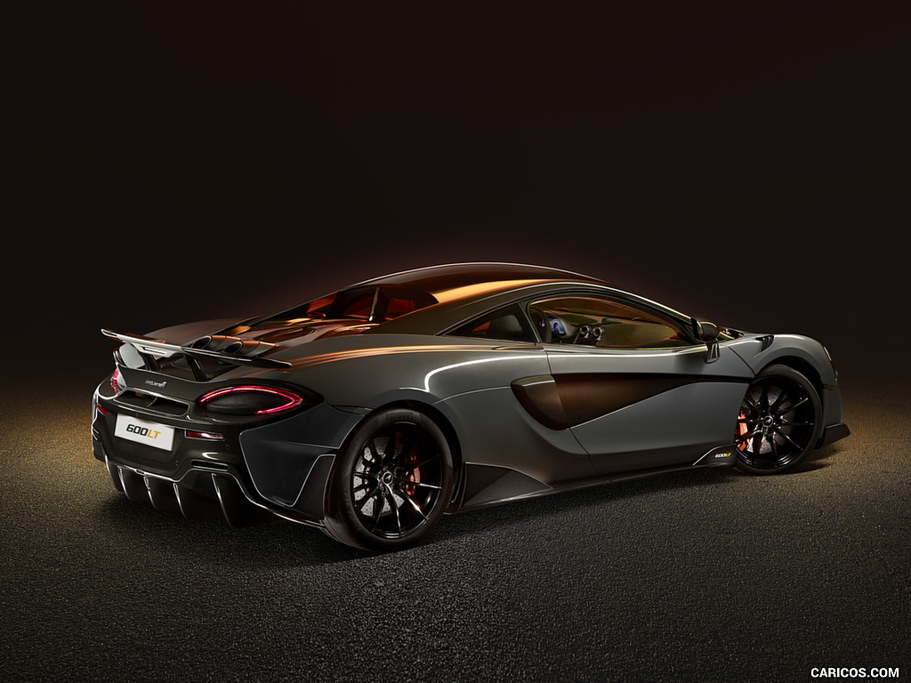 2019 McLaren 600LT Coupé (Color: Chicane Grey) - Rear Three-Quarter