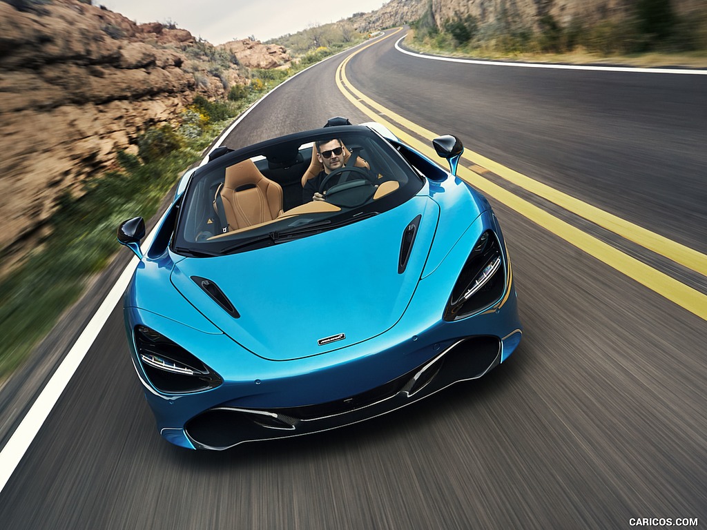 2019 McLaren 720S Spider (Color: Belize Blue) - Front