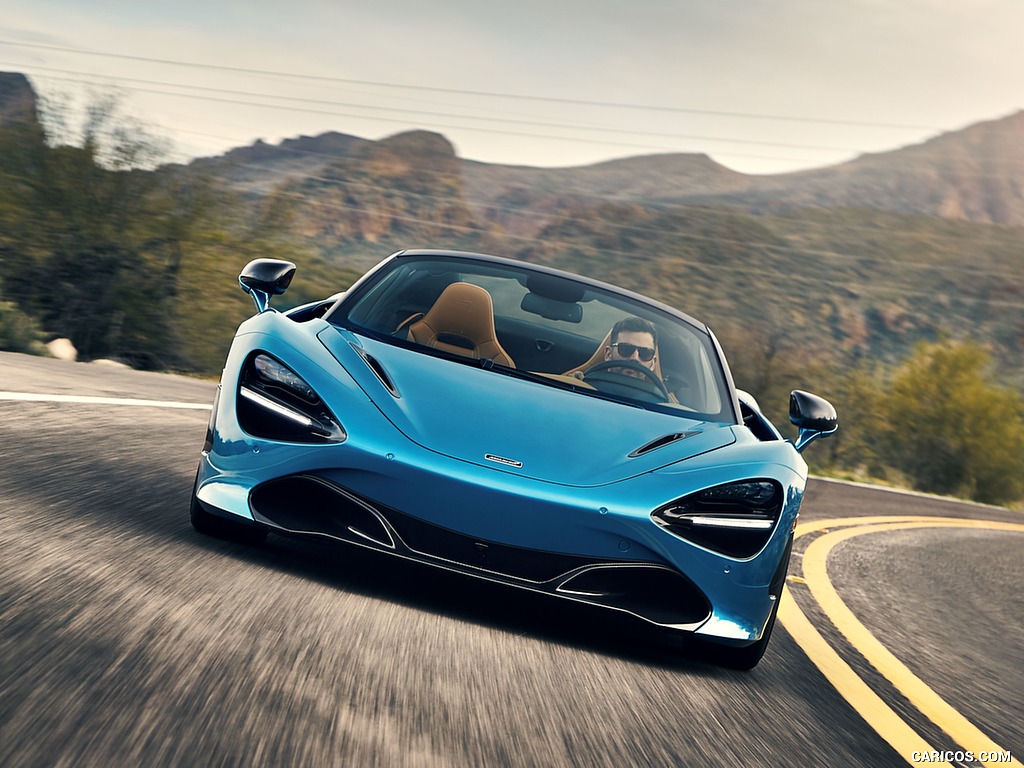 2019 McLaren 720S Spider (Color: Belize Blue) - Front