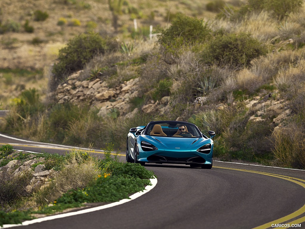 2019 McLaren 720S Spider (Color: Belize Blue) - Front