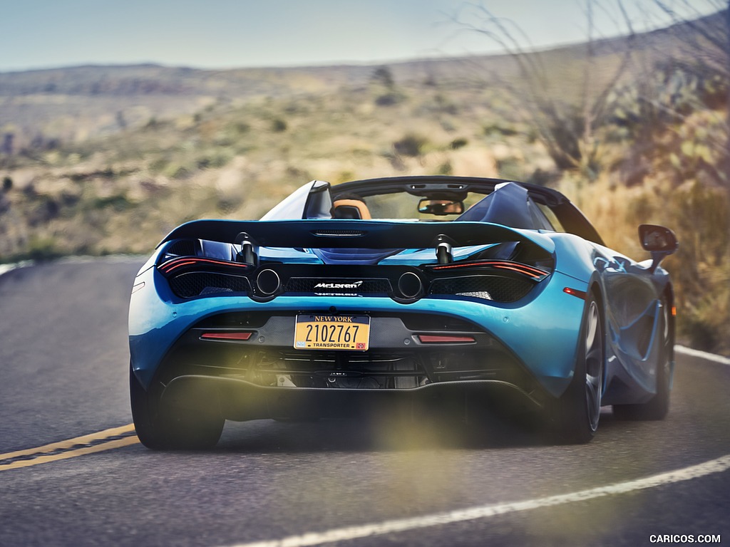 2019 McLaren 720S Spider (Color: Belize Blue) - Rear