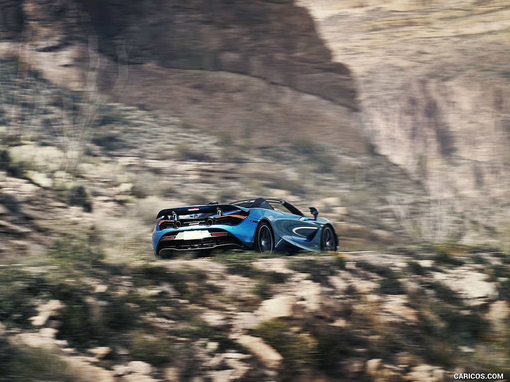 2019 McLaren 720S Spider (Color: Belize Blue) - Rear Three-Quarter