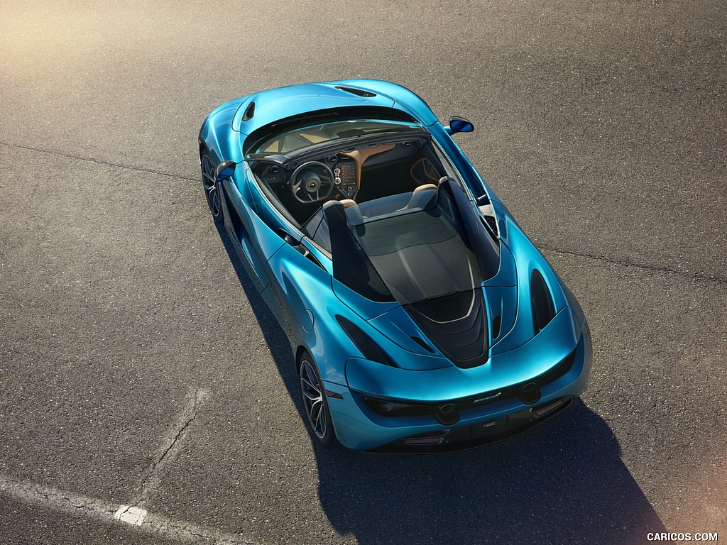 2019 McLaren 720S Spider (Color: Belize Blue) - Top