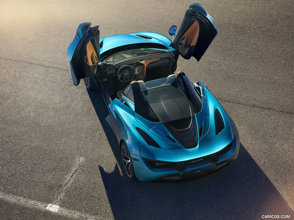 2019 McLaren 720S Spider (Color: Belize Blue) - Top