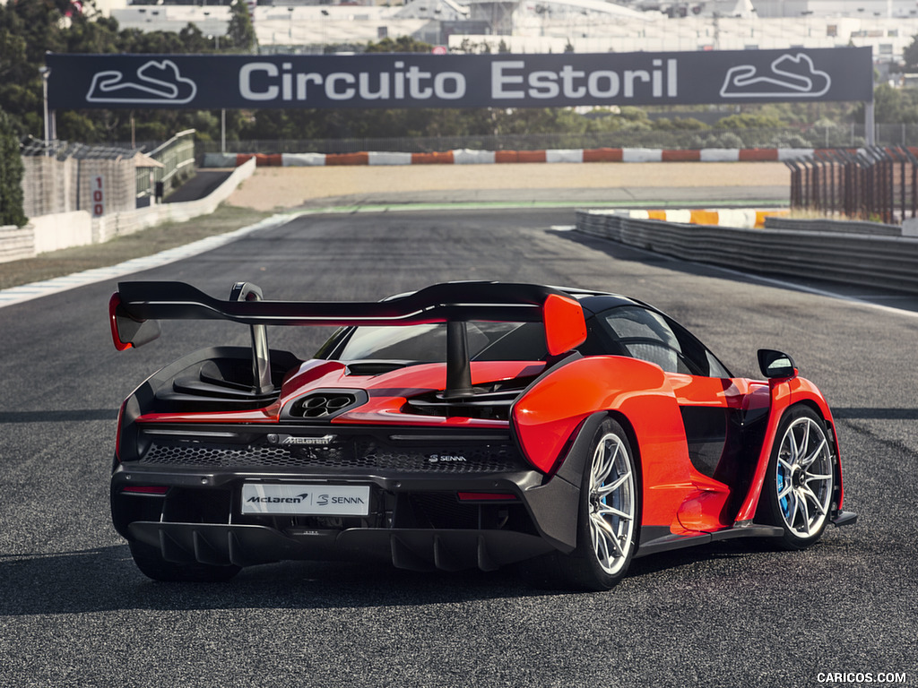 2019 McLaren Senna (Color: Delta Red) - Rear Three-Quarter