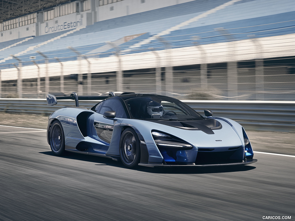 2019 McLaren Senna (Color: Victory Grey) - Front Three-Quarter