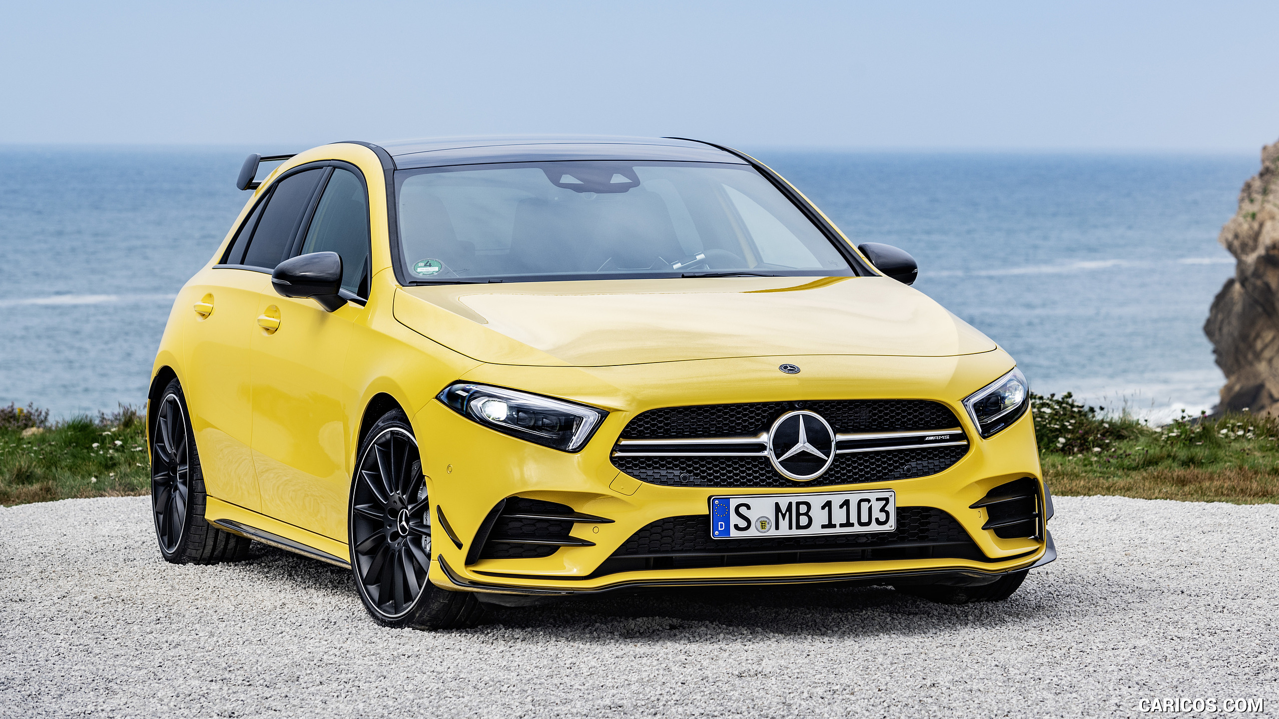 2019 Mercedes-AMG A 35 4MATIC (Color: Sun Yellow) - Front, #17 of 30