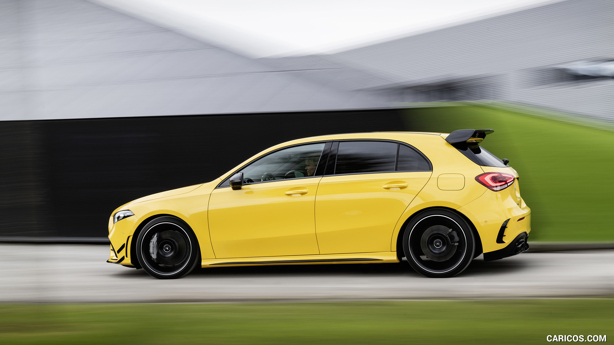 2019 Mercedes-AMG A 35 4MATIC (Color: Sun Yellow) - Side, #11 of 30