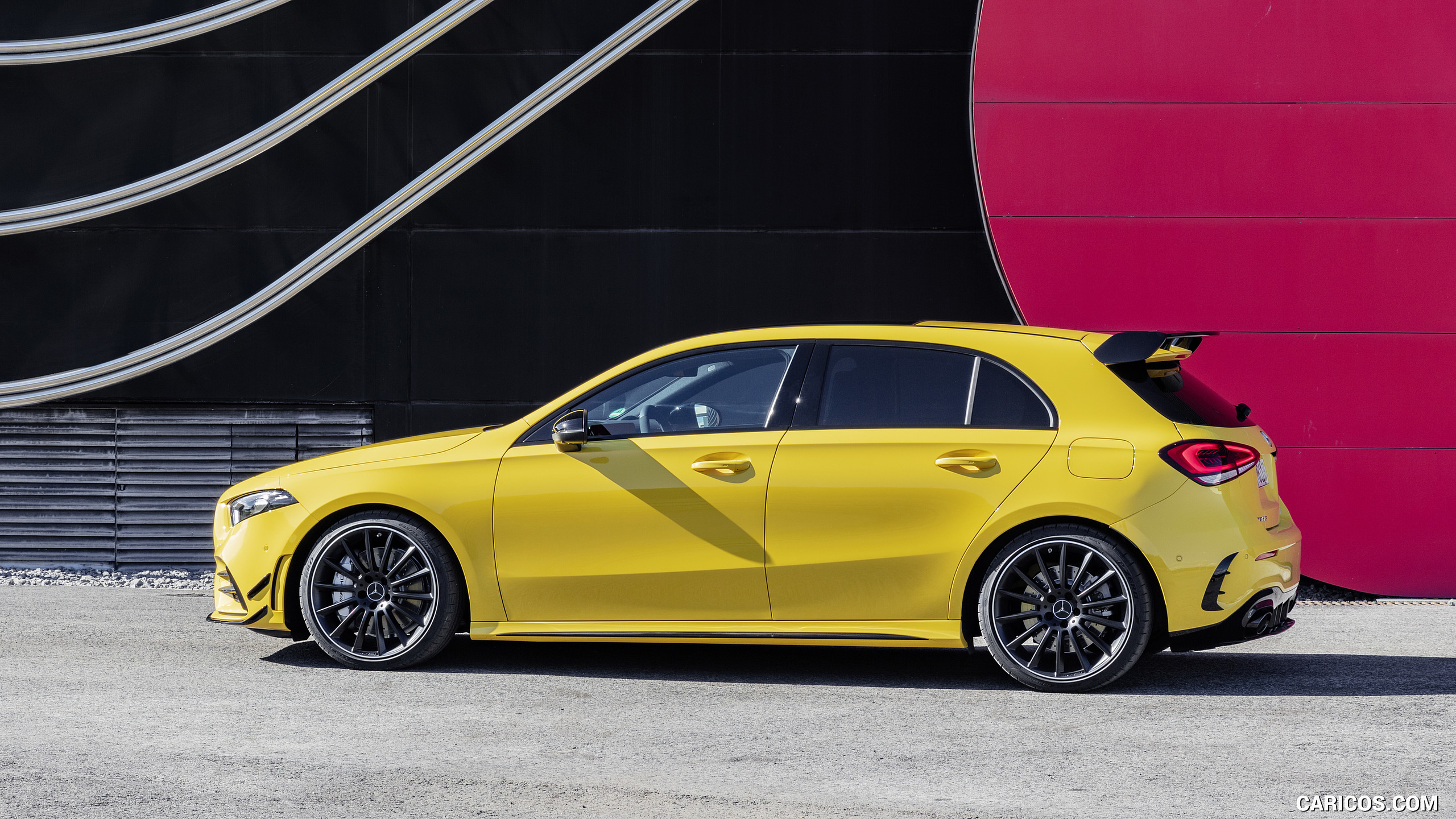 2019 Mercedes-AMG A 35 4MATIC (Color: Sun Yellow) - Side, #22 of 30