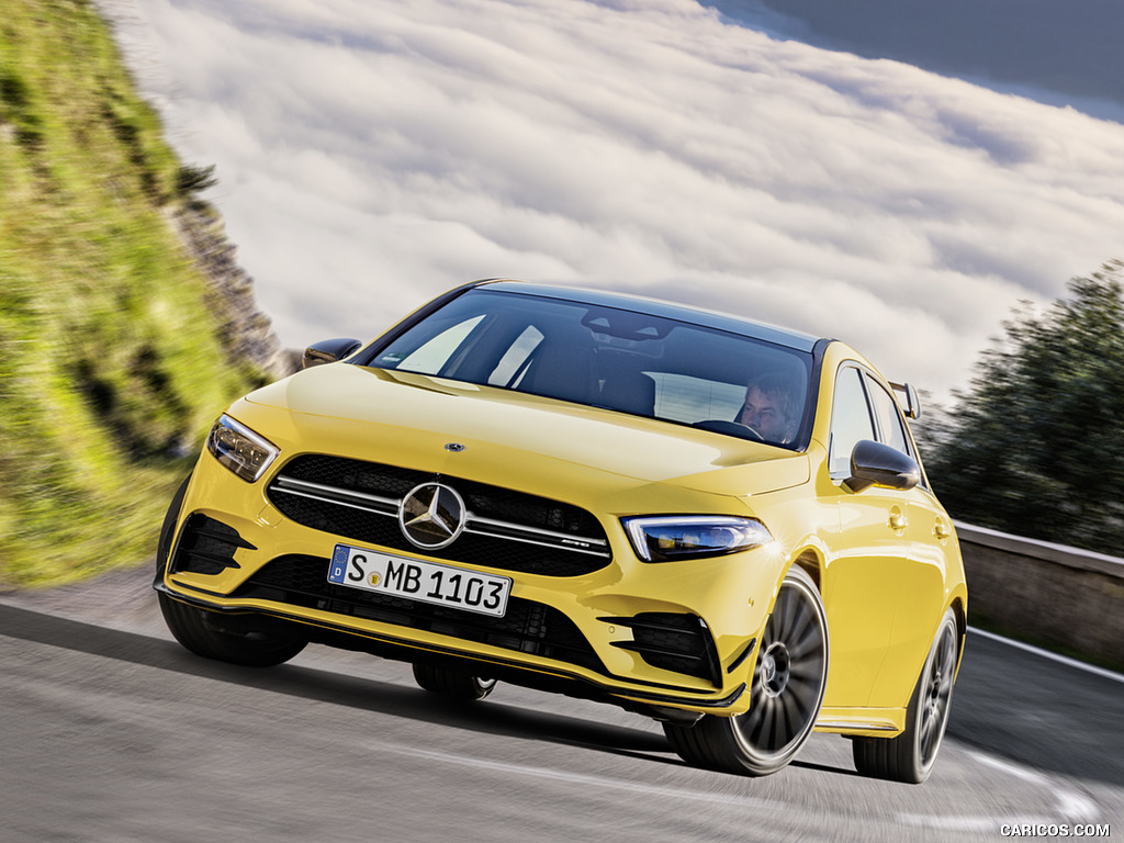 2019 Mercedes-AMG A 35 4MATIC (Color: Sun Yellow) - Front