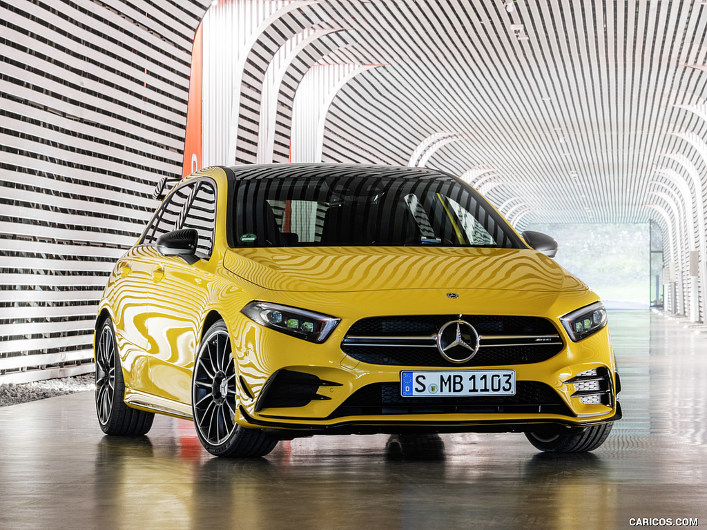 2019 Mercedes-AMG A 35 4MATIC (Color: Sun Yellow) - Front