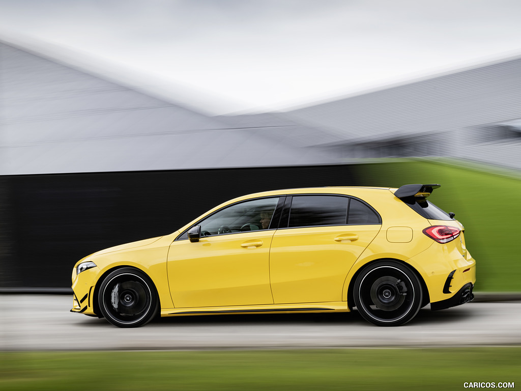 2019 Mercedes-AMG A 35 4MATIC (Color: Sun Yellow) - Side