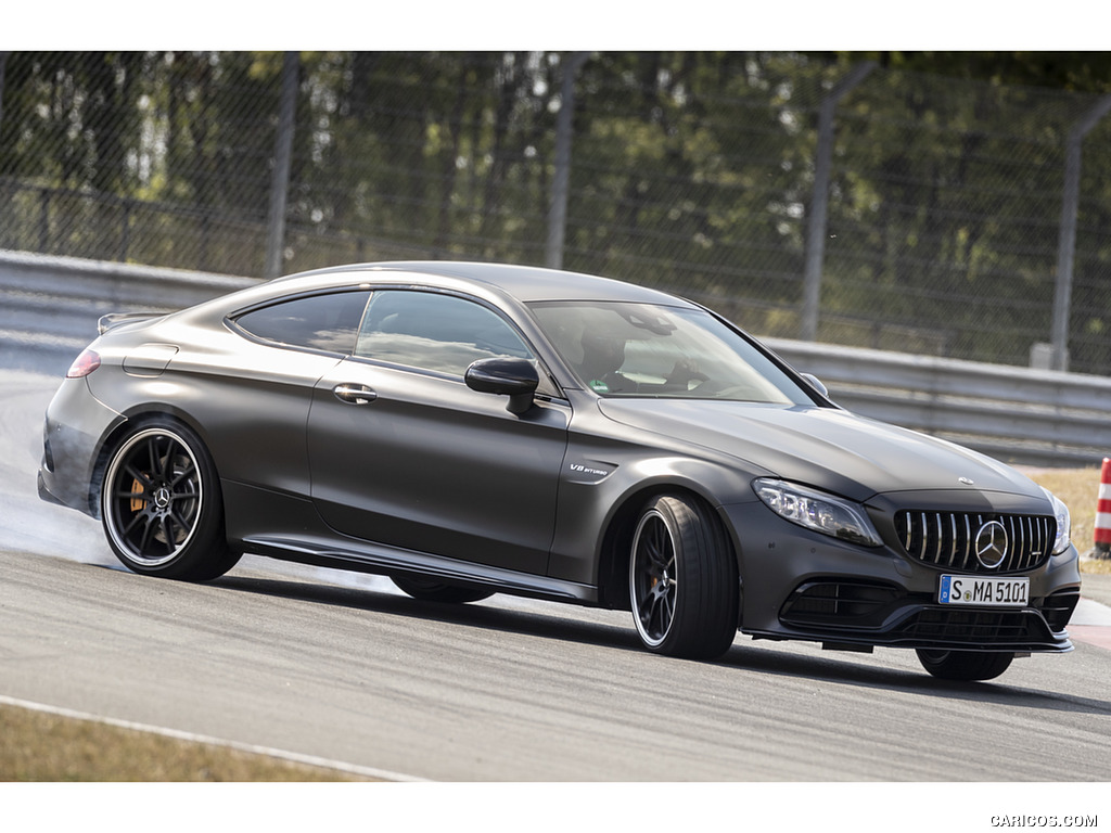 2019 Mercedes-AMG C 63 S Coupe (Color: Designo Graphite Gray Magno) - Front Three-Quarter