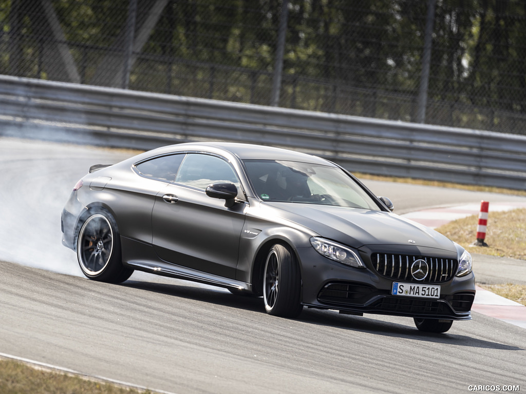 2019 Mercedes-AMG C 63 S Coupe (Color: Designo Graphite Gray Magno) - Front Three-Quarter