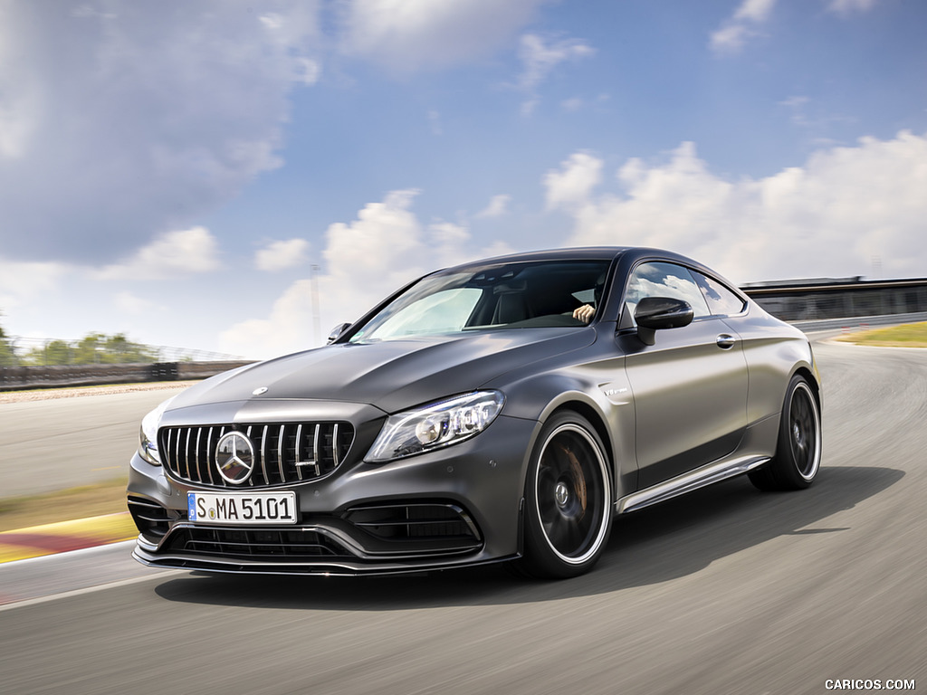 2019 Mercedes-AMG C 63 S Coupe (Color: Designo Graphite Gray Magno) - Front Three-Quarter