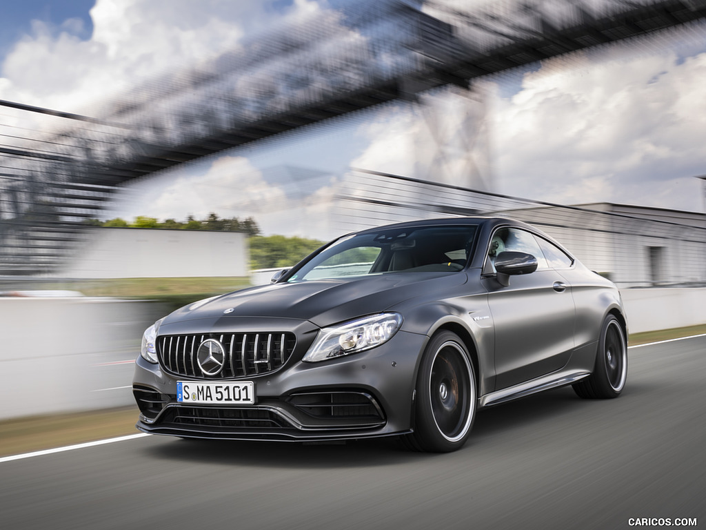 2019 Mercedes-AMG C 63 S Coupe (Color: Designo Graphite Gray Magno) - Front Three-Quarter