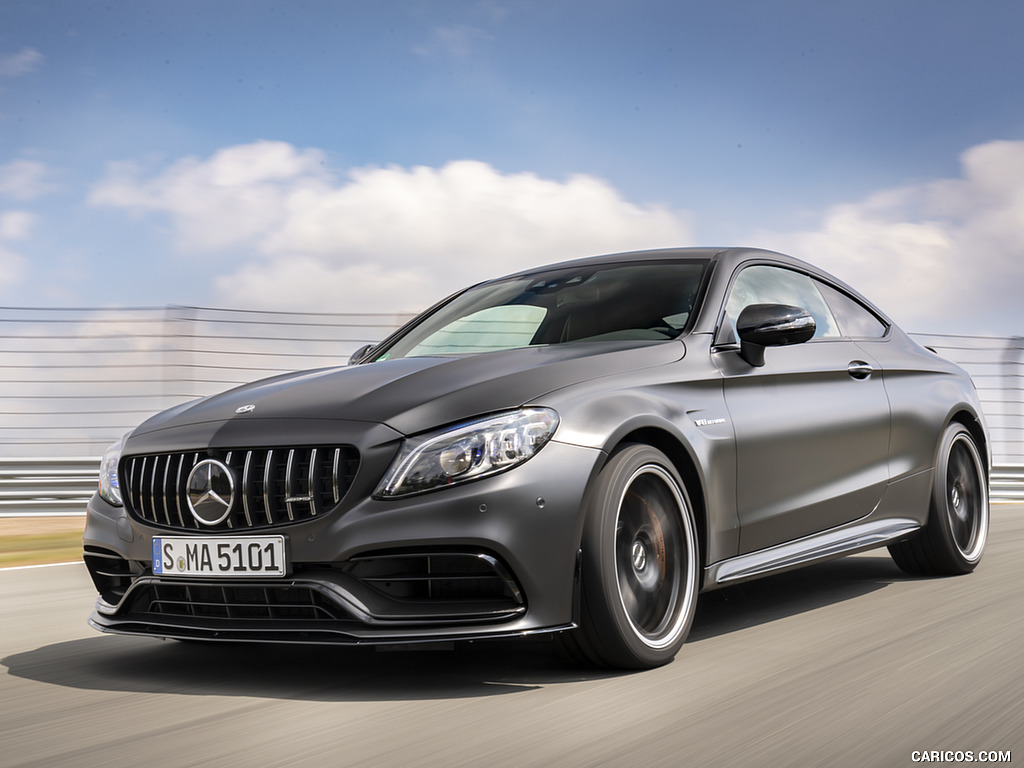 2019 Mercedes-AMG C 63 S Coupe (Color: Designo Graphite Gray Magno) - Front Three-Quarter