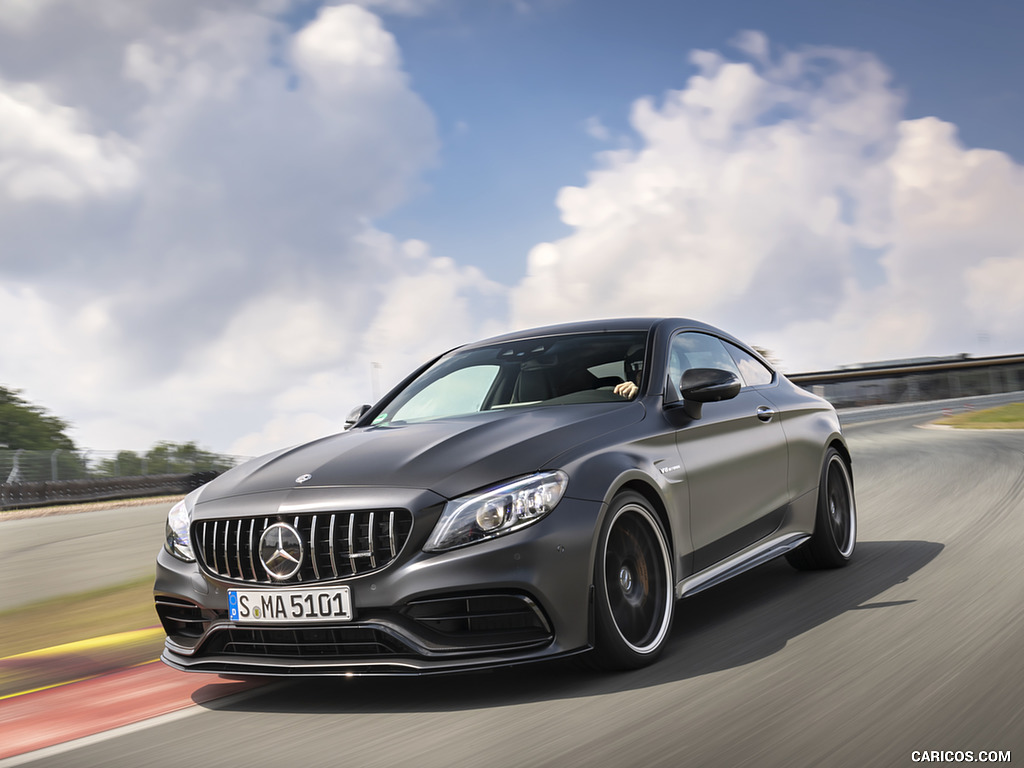 2019 Mercedes-AMG C 63 S Coupe (Color: Designo Graphite Gray Magno) - Front Three-Quarter