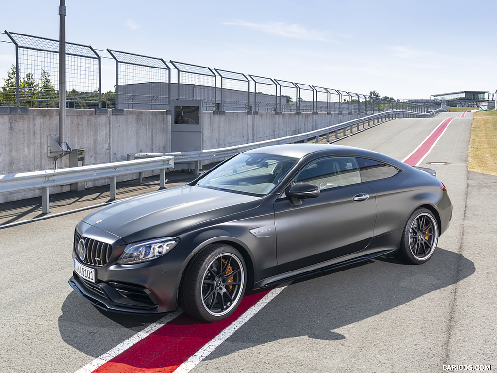 2019 Mercedes-AMG C 63 S Coupe (Color: Designo Graphite Gray Magno) - Front Three-Quarter