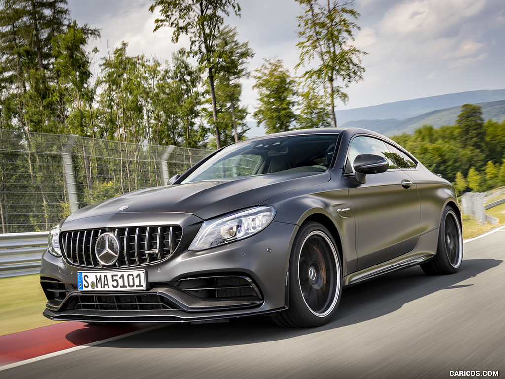 2019 Mercedes-AMG C 63 S Coupe (Color: Designo Graphite Gray Magno) - Front Three-Quarter