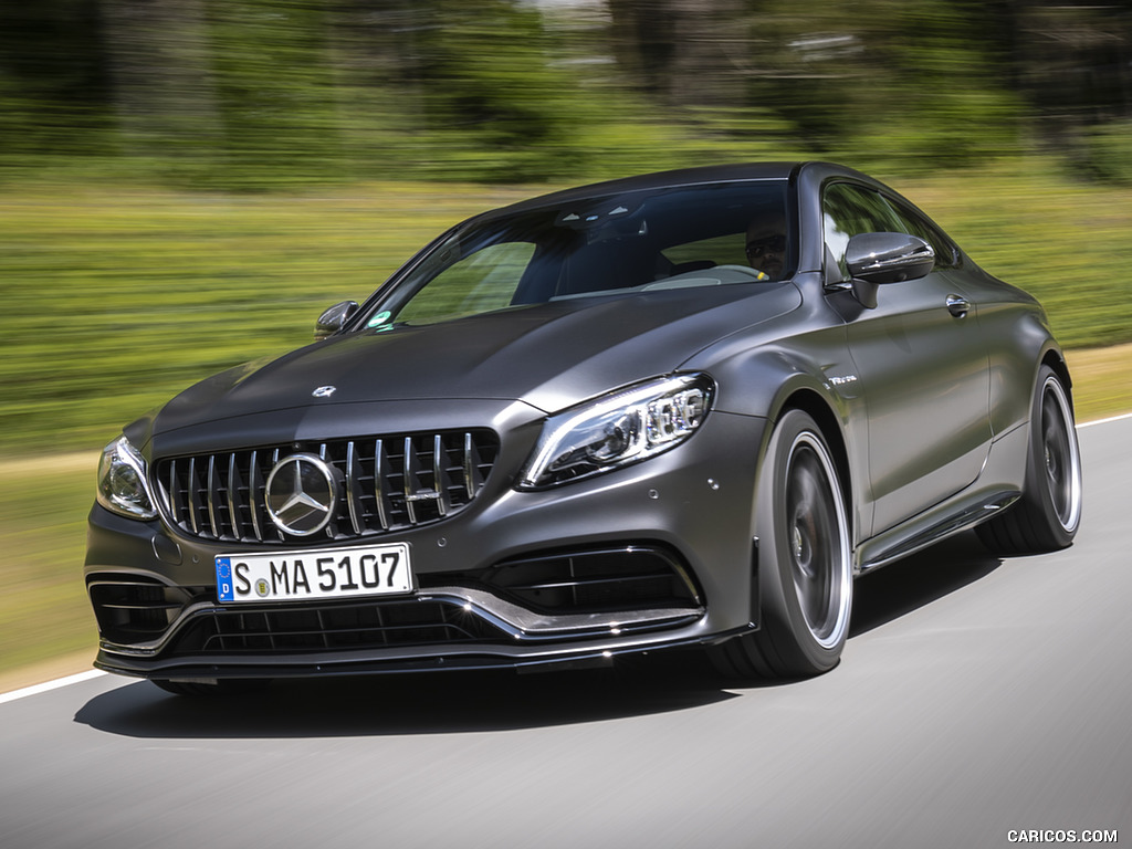 2019 Mercedes-AMG C 63 S Coupe (Color: Designo Graphite Gray Magno) - Front Three-Quarter