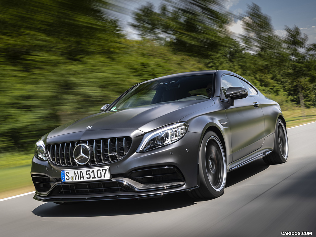 2019 Mercedes-AMG C 63 S Coupe (Color: Designo Graphite Gray Magno) - Front Three-Quarter