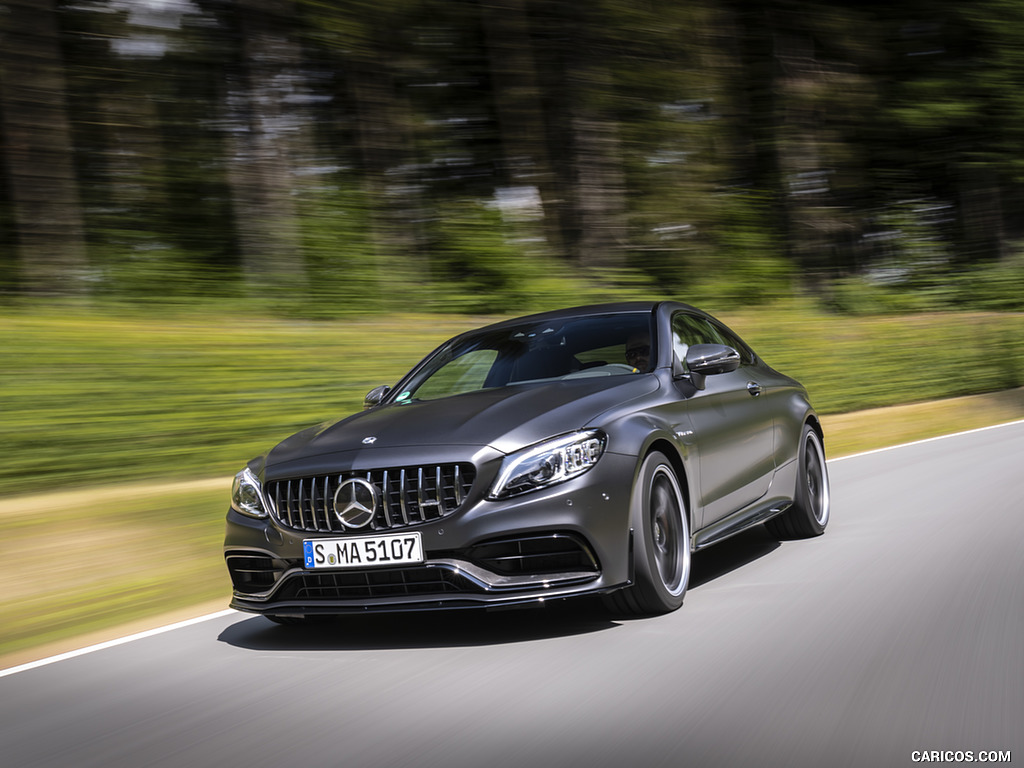 2019 Mercedes-AMG C 63 S Coupe (Color: Designo Graphite Gray Magno) - Front Three-Quarter