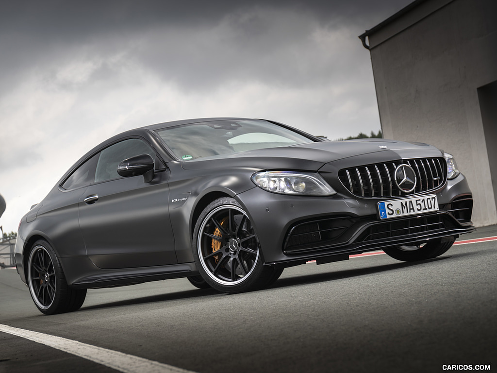 2019 Mercedes-AMG C 63 S Coupe (Color: Designo Graphite Gray Magno) - Front Three-Quarter