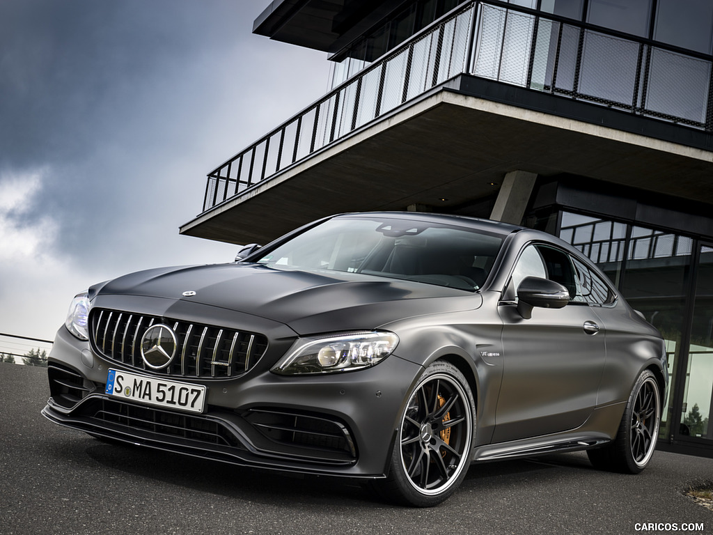 2019 Mercedes-AMG C 63 S Coupe (Color: Designo Graphite Gray Magno) - Front Three-Quarter