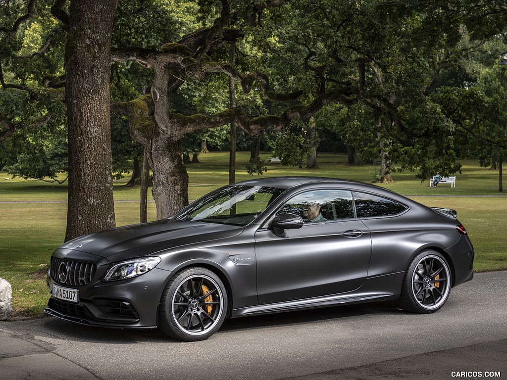 2019 Mercedes-AMG C 63 S Coupe (Color: Designo Graphite Gray Magno) - Front Three-Quarter