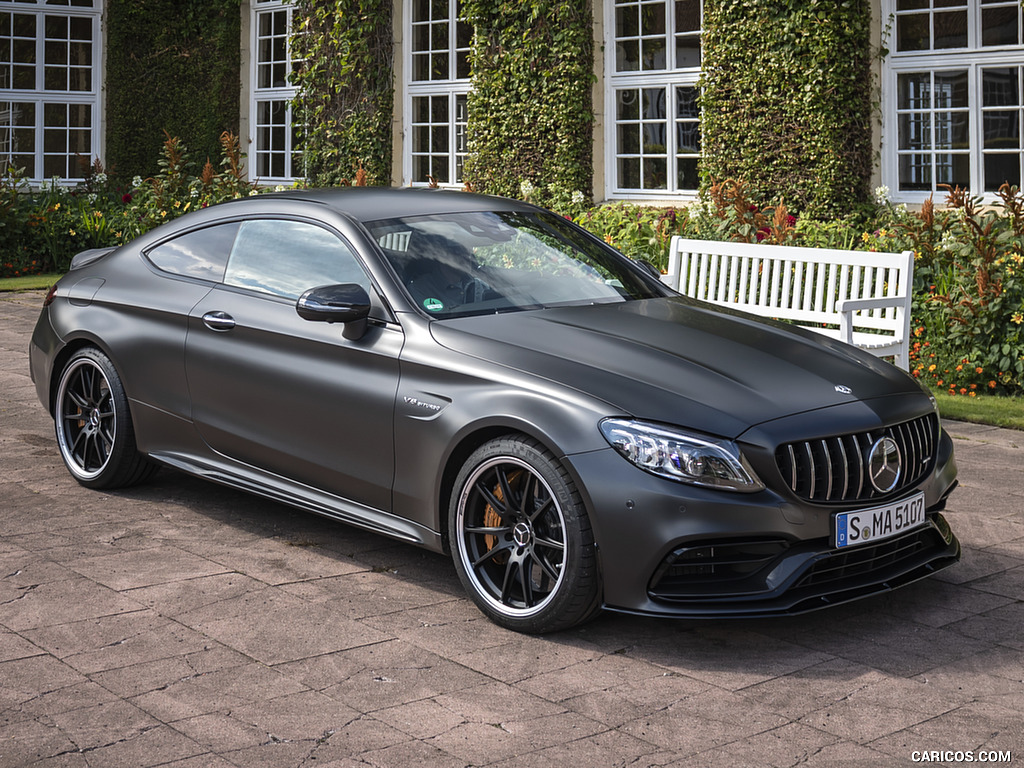 2019 Mercedes-AMG C 63 S Coupe (Color: Designo Graphite Gray Magno) - Front Three-Quarter