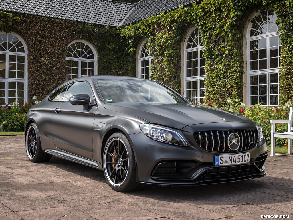 2019 Mercedes-AMG C 63 S Coupe (Color: Designo Graphite Gray Magno) - Front Three-Quarter