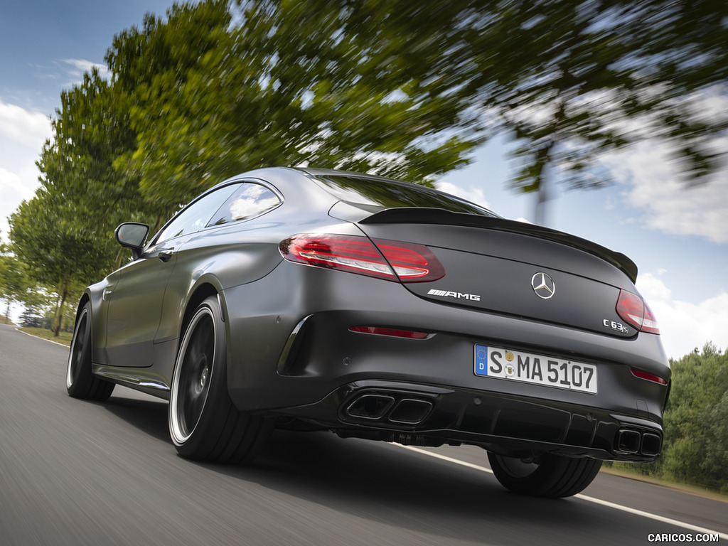 2019 Mercedes-AMG C 63 S Coupe (Color: Designo Graphite Gray Magno) - Rear