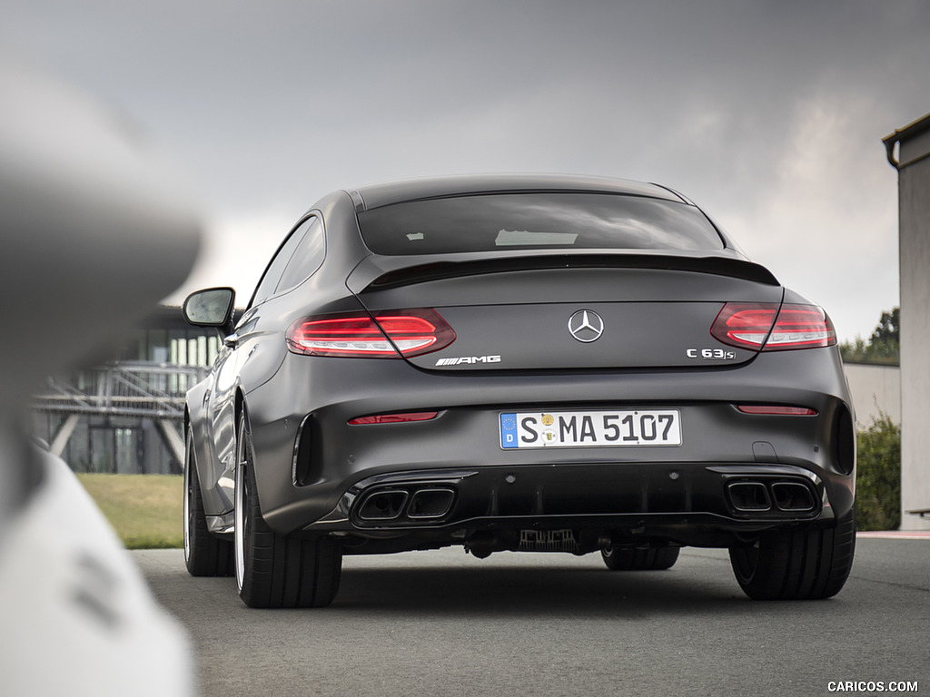 2019 Mercedes-AMG C 63 S Coupe (Color: Designo Graphite Gray Magno) - Rear