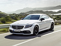 2019 Mercedes-AMG C 63 S Coupe with Night package and Carbon-package II (Color: Designo Diamond White Bright) - Front Three-Quarter