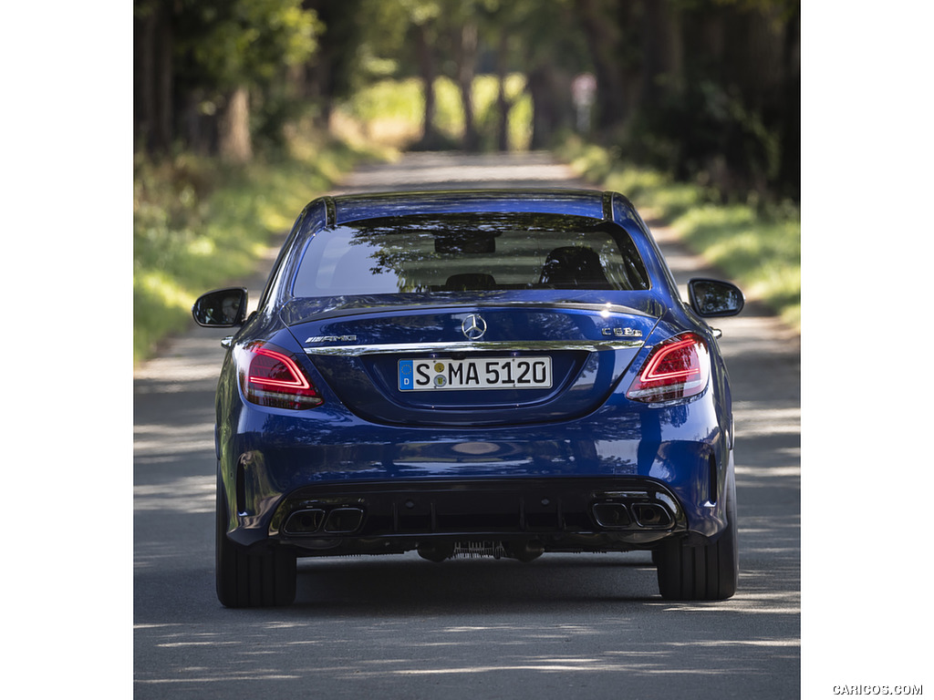 2019 Mercedes-AMG C 63 Sedan (Color: Brilliant Blue Metallic) - Rear