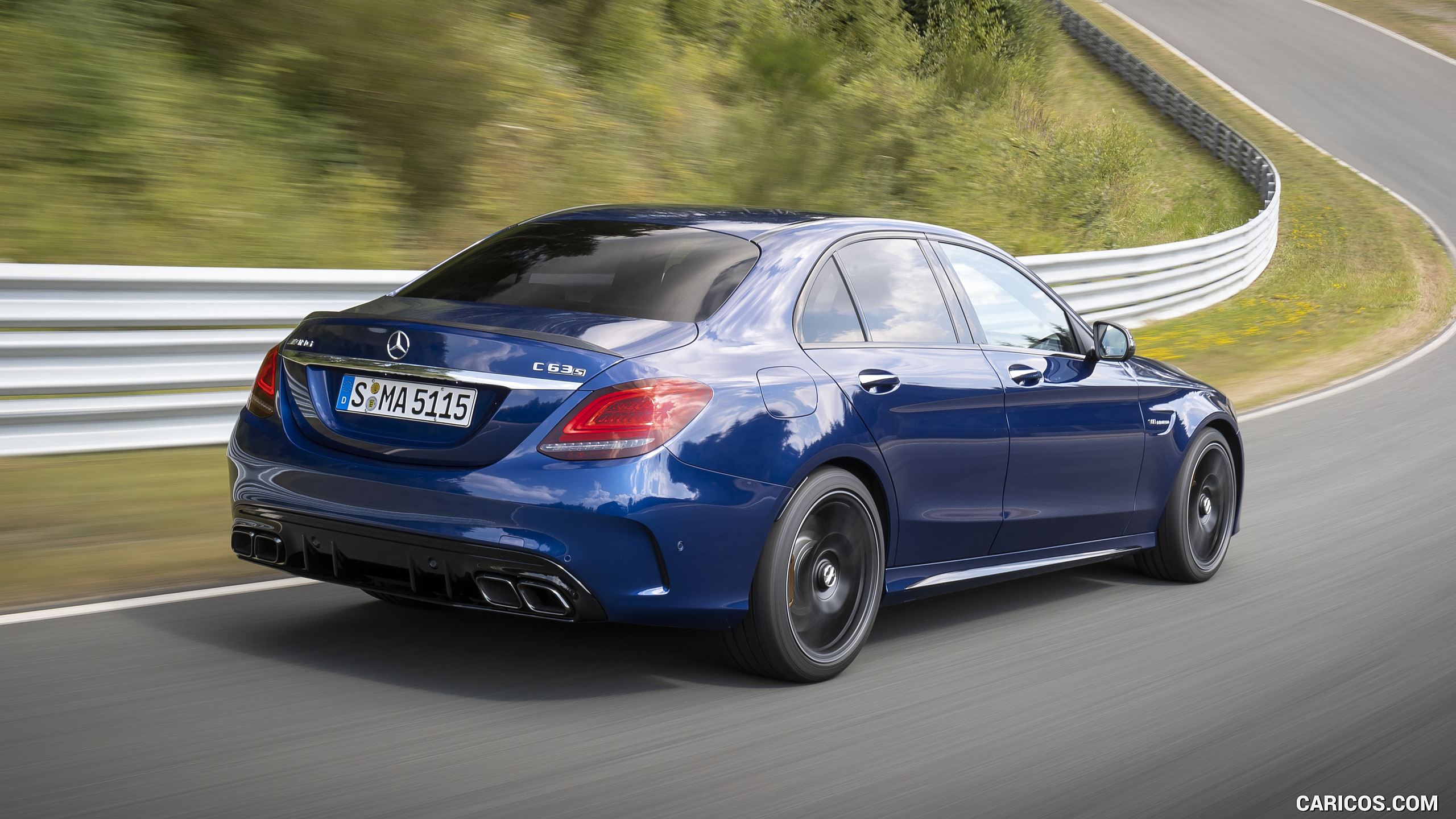 2019 Mercedes-AMG C 63 Sedan (Color: Brilliant Blue Metallic) - Rear ...