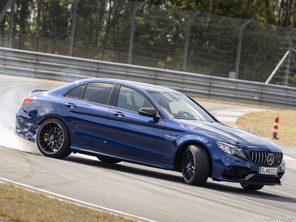 2019 Mercedes-AMG C 63 Sedan (Color: Brilliant Blue Metallic) - Side