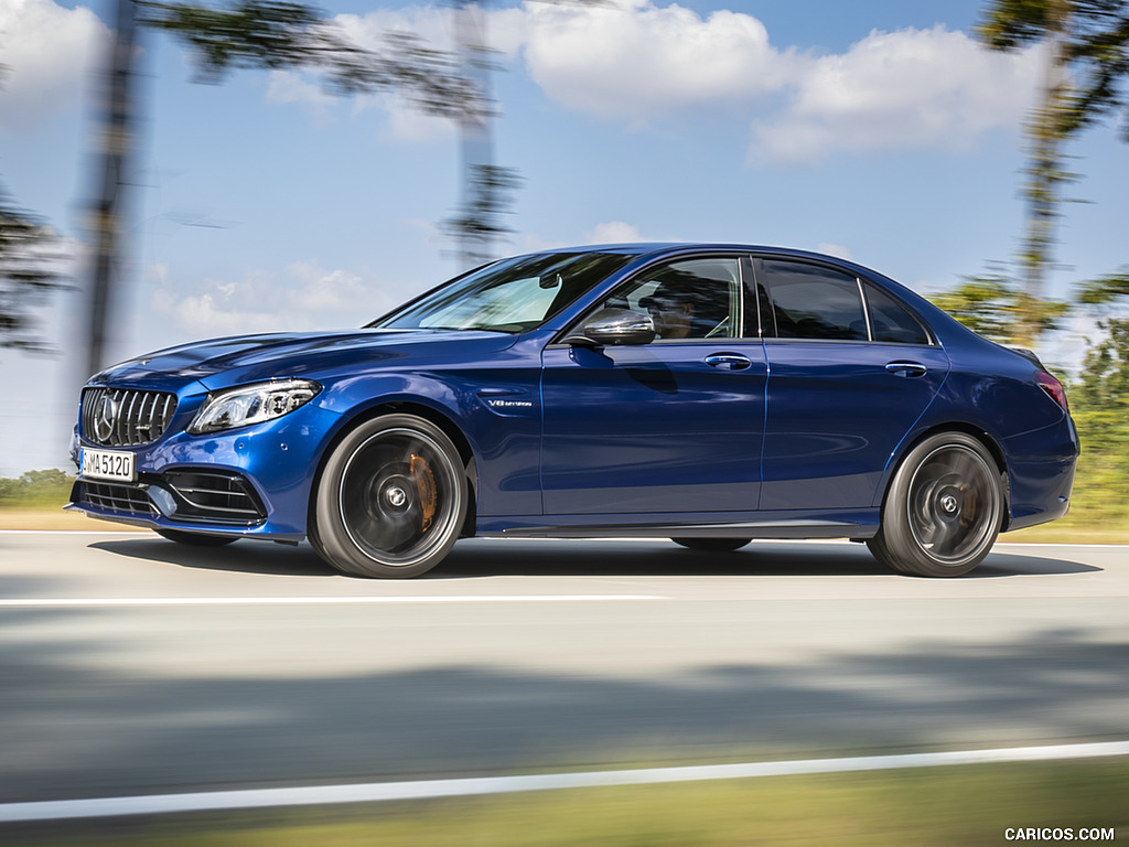 2019 Mercedes-AMG C 63 Sedan (Color: Brilliant Blue Metallic) - Side