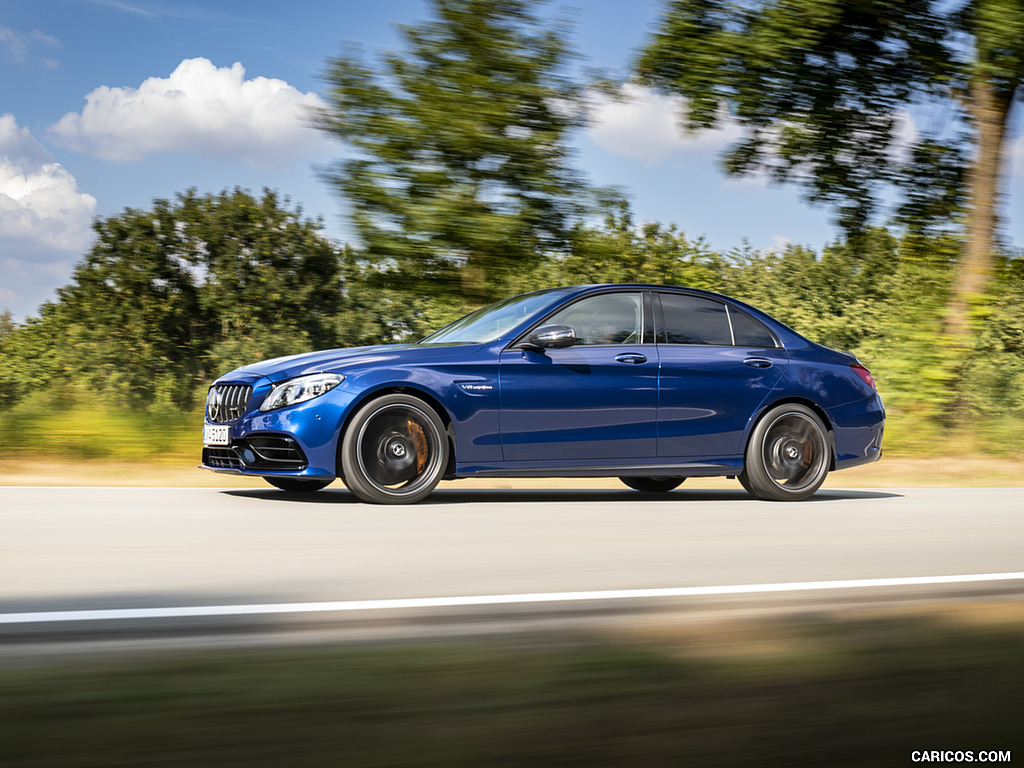 2019 Mercedes-AMG C 63 Sedan (Color: Brilliant Blue Metallic) - Side