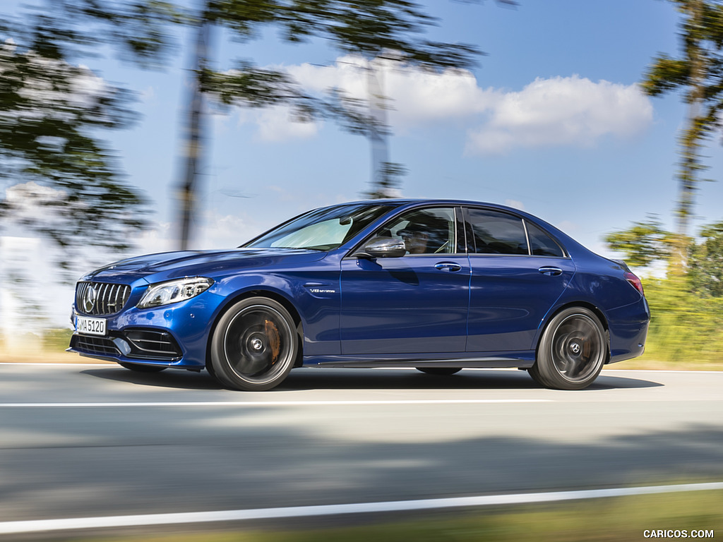 2019 Mercedes-AMG C 63 Sedan (Color: Brilliant Blue Metallic) - Side