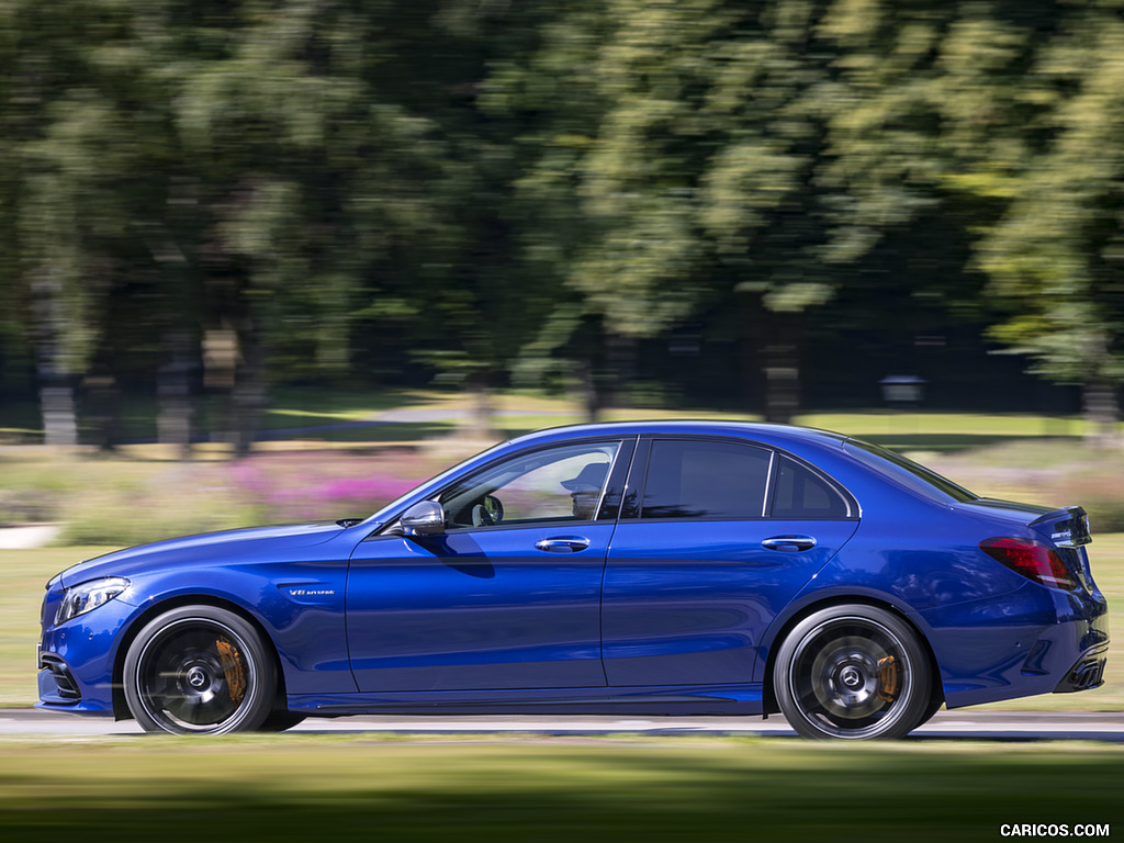 2019 Mercedes-AMG C 63 Sedan (Color: Brilliant Blue Metallic) - Side