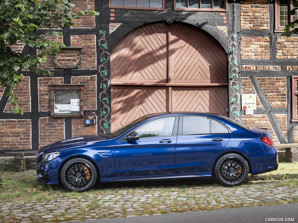 2019 Mercedes-AMG C 63 Sedan (Color: Brilliant Blue Metallic) - Side