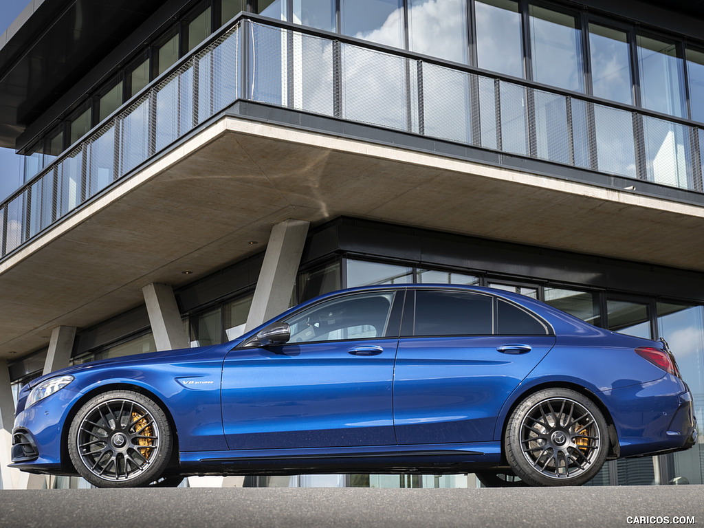 2019 Mercedes-AMG C 63 Sedan (Color: Brilliant Blue Metallic) - Side