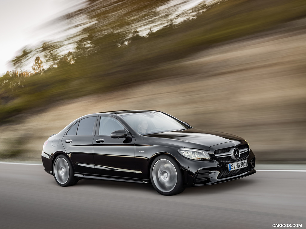 2019 Mercedes-AMG C43 4MATIC (Color: Obsidian Black Metallic) - Front Three-Quarter