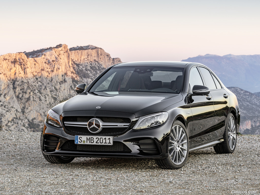 2019 Mercedes-AMG C43 4MATIC (Color: Obsidian Black Metallic) - Front Three-Quarter