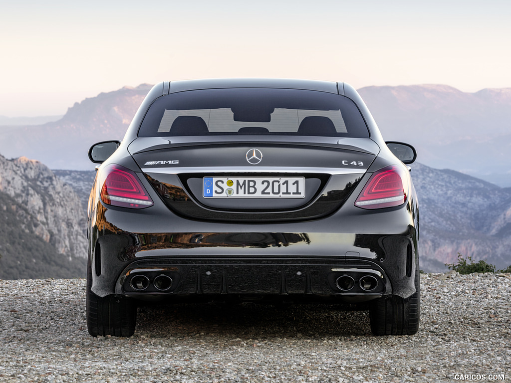 2019 Mercedes-AMG C43 4MATIC (Color: Obsidian Black Metallic) - Rear